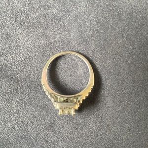 Genuine diamond ring on white gold size 5